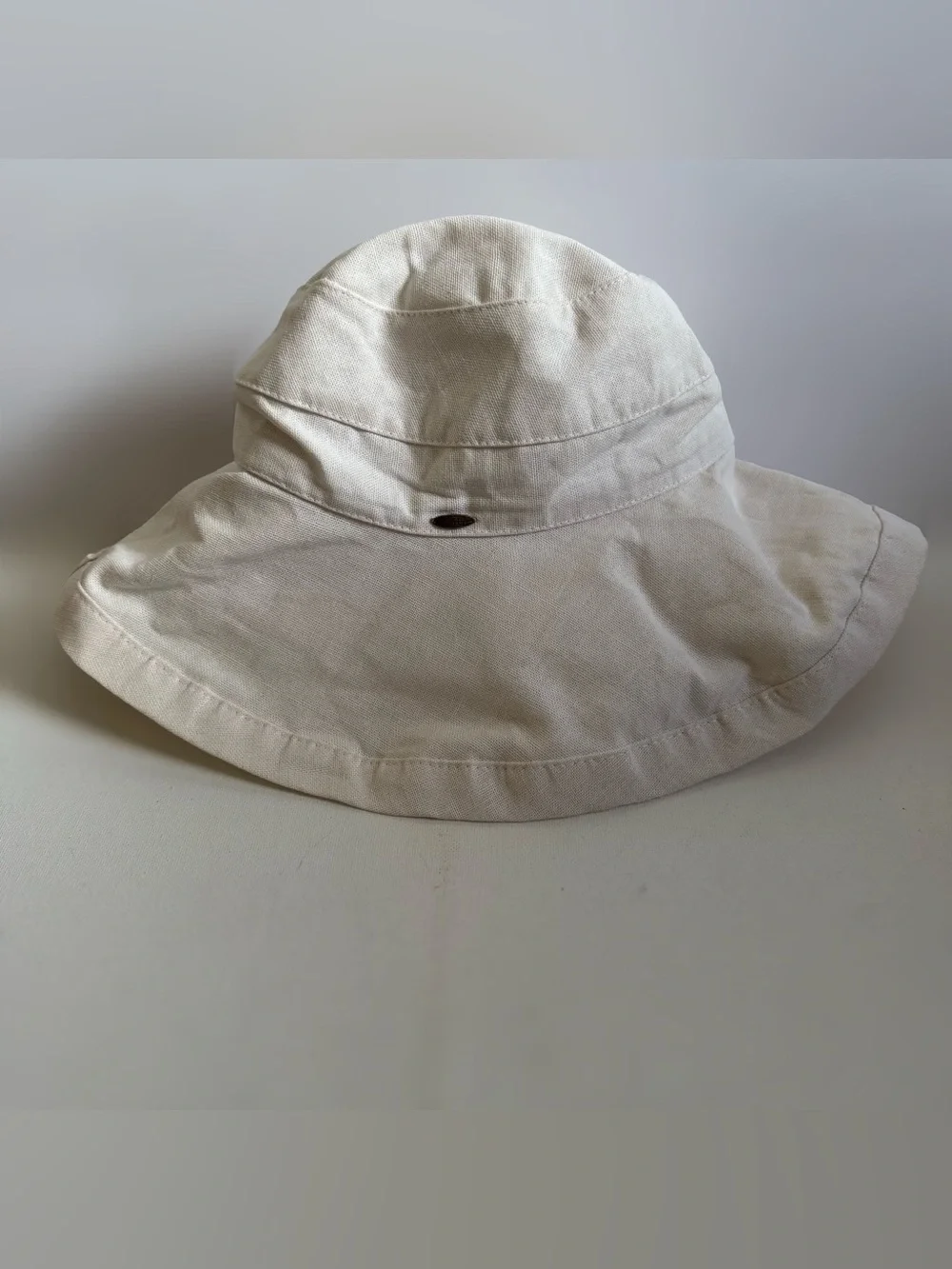 Scala Collezione UPF 50+ Cotton Big Brim Sun Hat Ivory Floppy Beach Resort OS